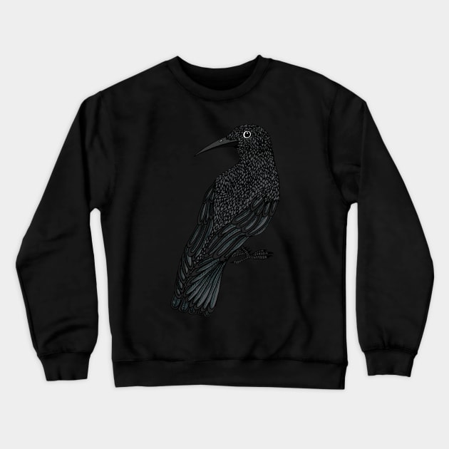 Black Crow Crewneck Sweatshirt by melikeozmen